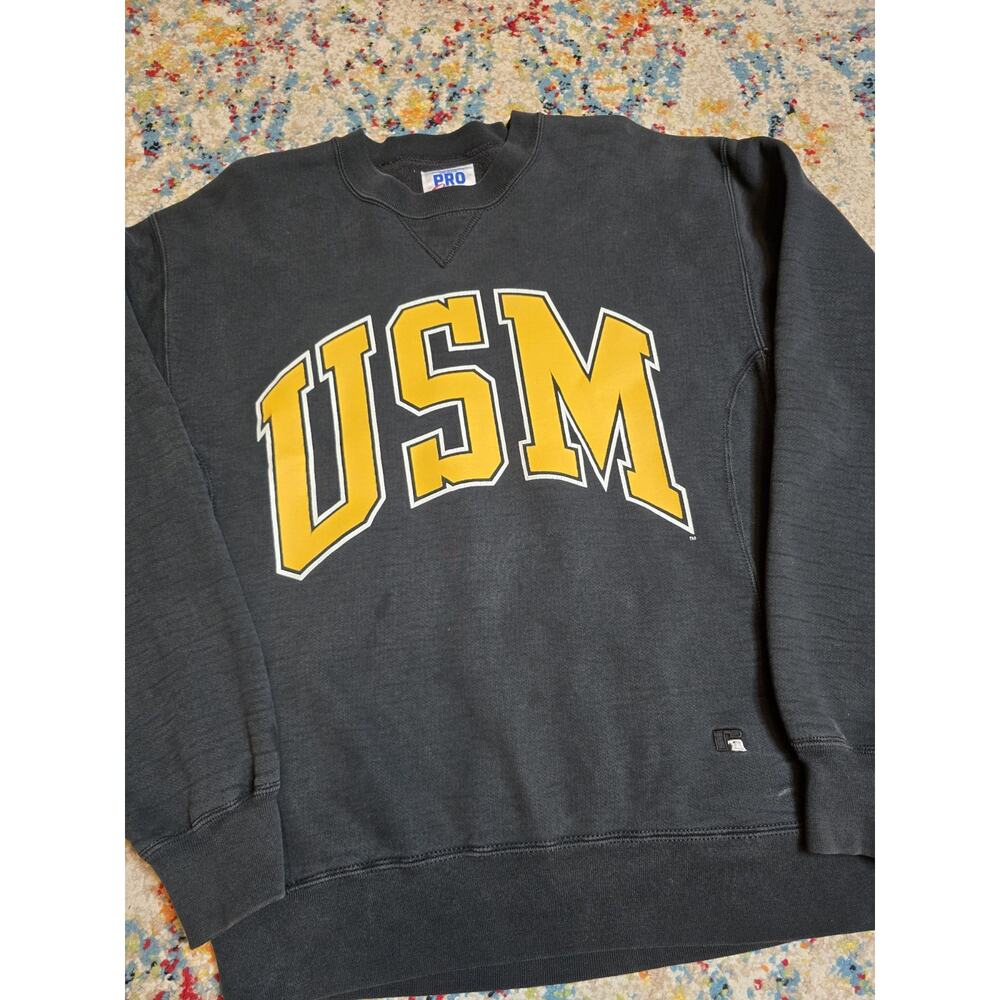Vintage 90's USM Southern Mississippi Crewneck Sweatshirt Medium Reverse Weave
